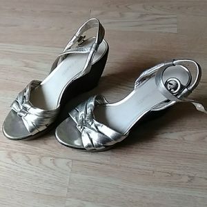 Gold Wedge Sandals